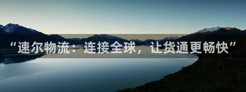 旺财28充值：“速尔物流：连接全球，